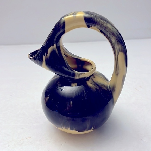 Unique Handmade Pottery Vase Swirl Glaze Verna Cape Cod Pottery - Picture 6 of 10